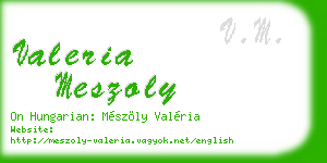 valeria meszoly business card