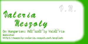 valeria meszoly business card